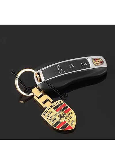 Metal Gold Premium Anahtarlık Pors Che Uyumlu Metal Anahtarlık
