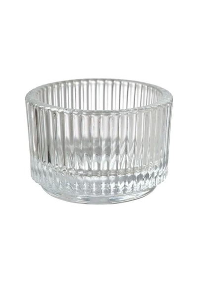 Sumuhome Fınsmak Dekoratif Tealight Mumluk Cam 3.5 Cm Şeffaf