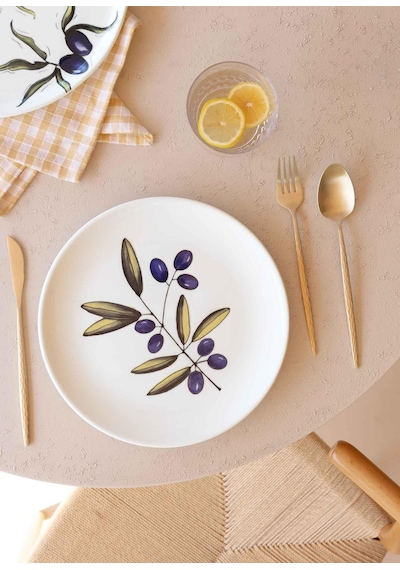 The Mia Olivos Pasta Tabağı 6lı Set 19 Cm Ovs0001 Beyaz