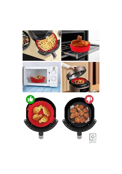 Airfryer Kalıbı Yağsız Kızartma Sıcak Hava Fritöz Silikon Sepet Mat Yapışmaz Pişirme Fırın Matı Sili Diğer
