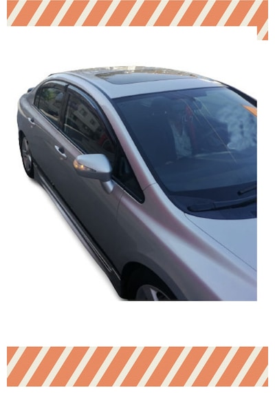 Honda Civic Sedan 2007-2012 Modellerine Özel 4'lü Mügen Tip Cam Rüzgarlığı