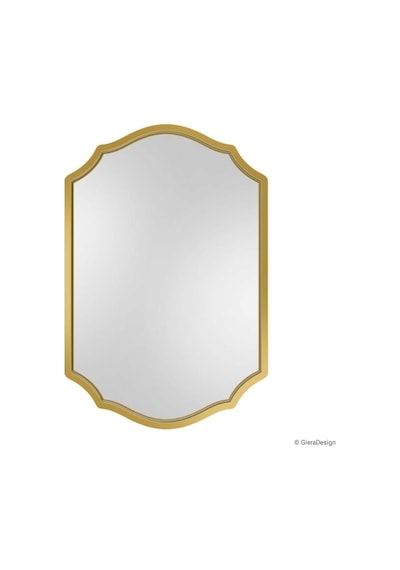 Tr Asimetrik Duvar Aynası/gold Çerçeveli Düzensiz Dekor Ayna/banyo Aynası Gold 60 X 80 Diğer