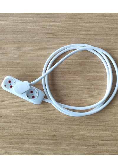 Seyyar, Uzatma Cmk Kablolu Fetih Marka 3'lü Seyyar Priz - 2.5 Mm² Kalın Uzatma 2.5 Mt 2.5 M