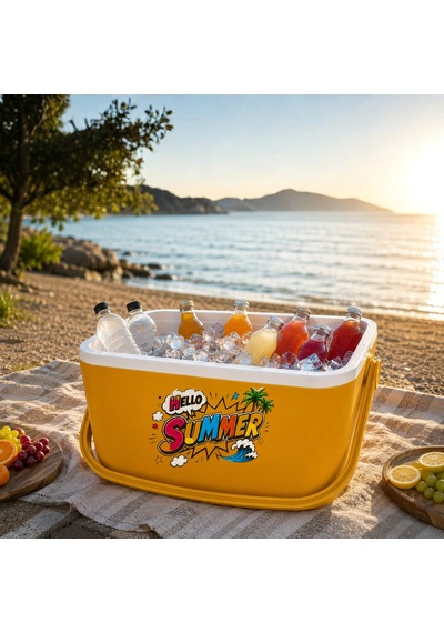 20 Lt Buzzy Retro Buzluk Termos 1179 Cooler Box -400 Sarı