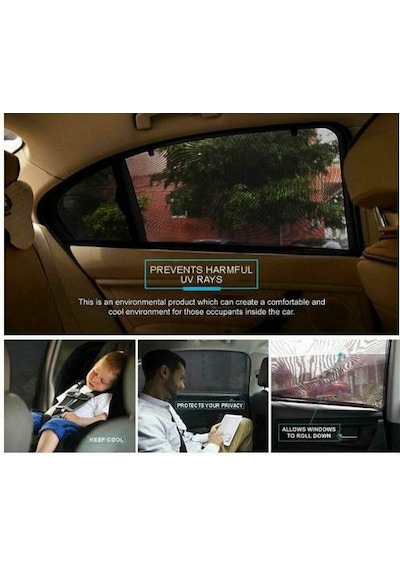 2 Adet Araba Arka Yan Cam Perde Araç Içi Güneşlik Perde Oto Cam G