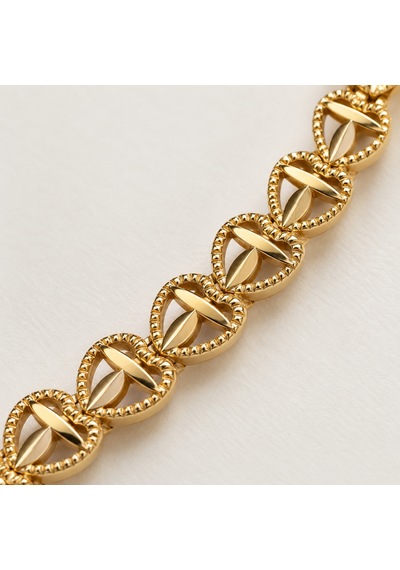 14k Altın Kaplama - Amora Gold Kalp Ve Yaprak Motifli Paslanmaz Çelik Kadın Bileklik Zarafetin İmzası - 18,5 Cm Renkli 14k Altın Kaplama - Amora Gold Kalp Ve Yaprak Motifli Paslanmaz Çelik Kadın Bileklik Zarafetin İmzası - 18,5 Cm Renkli