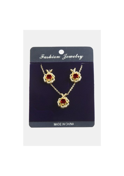 Çiçek Zirkon Taşlı Set Kolye 11 63742452