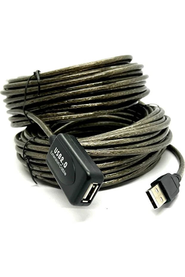 15 Metre 15mt Usb Aktif Erkek/dişi High Speed Kablo Chipli Model Ara Usb Uzatma Kablosu Güçlendirilmiş Extension Kablo