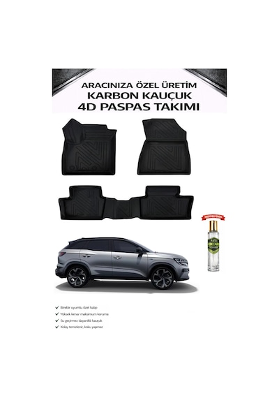 Renault Austral Mild Hybrid 2026 Model Aracınıza Özel Karbon Kauçuk Paspas Takımı