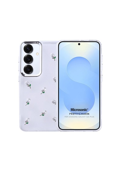 Microsonic Samsung Galaxy Uyumlu S25 Plus Kılıf Prettycharm Tulip -