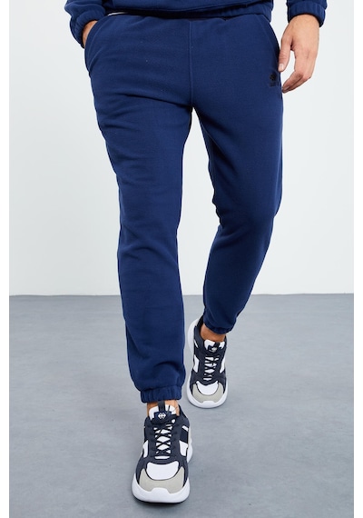 Tommy Life İndigo Yarım Fermuar Dik Yaka Lastik Paça Polar Erkek Eşofman Takımı - 85159 İndigo