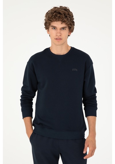 U.S. Polo Assn. Erkek Bisiklet Yaka Lacivert Basic Şardonlu Sweatshirt 50295148-VR033 U.S. Polo Assn. Erkek Bisiklet Yaka Lacivert Basic Şardonlu Sweatshirt 50295148-VR033