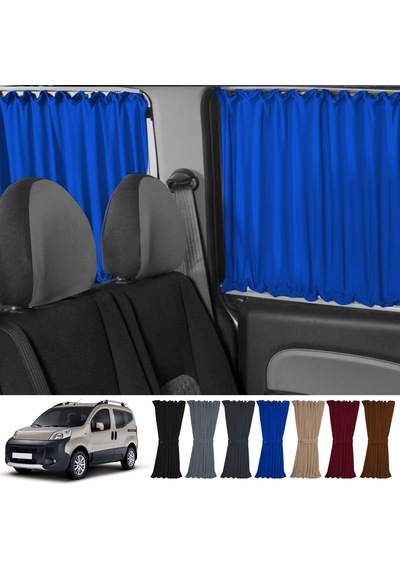 Pandami Fiat Fiorino 2007+ Uyumlu Mavi Raylı Oto Perde Takımı