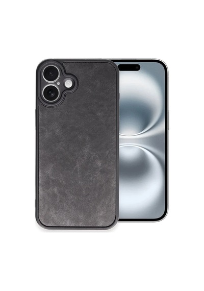 Apple İphone 16 Plus Kılıf Aras Deri Kapak - Siyah 0.2M-Çok Renkli