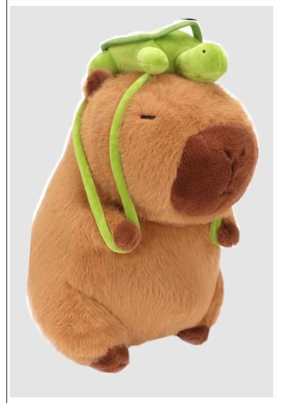 Capybara 35 Cm Yumuşak & Sevimli Peluş Oyuncak Acı Kahverengi
