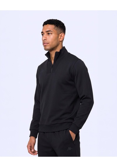 Kappa İther Tur Erkek Siyah Regular Sweatshirt