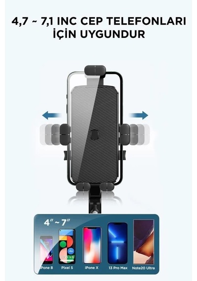 Sürüş Ekipmanı Motor Aksesuarı Seyahat Aparatı Telefon Tutucu Bisiklet Araç İçi Jx041 Siyah