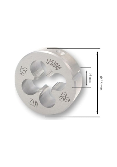 Mte M12 X 1.75 Pafta Normal Vidalı Hss Dın 223/b