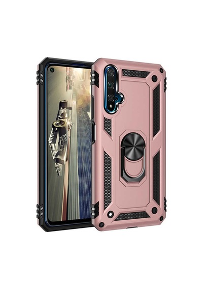 Huawei Nova 5t Kılıf Tank Zırh Yüzüklü Mıknatıslı Standlı Kapak Vega