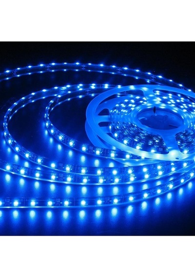 Şerit Led 3 Çipli Smd Silikonlu 5 Metre 12V Mavi