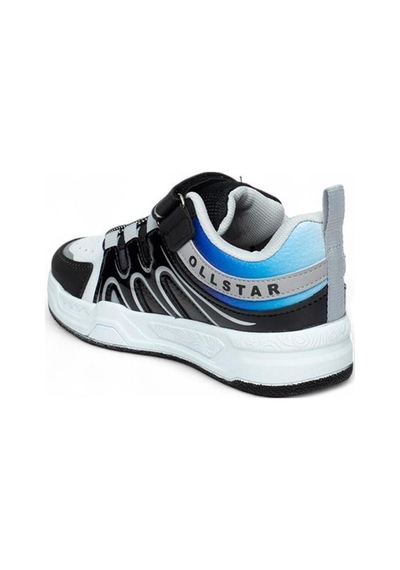 Ndrops 020-24 Deri Erkek Çocuk Sneaker Siyah Beyaz 26-30 Siyah