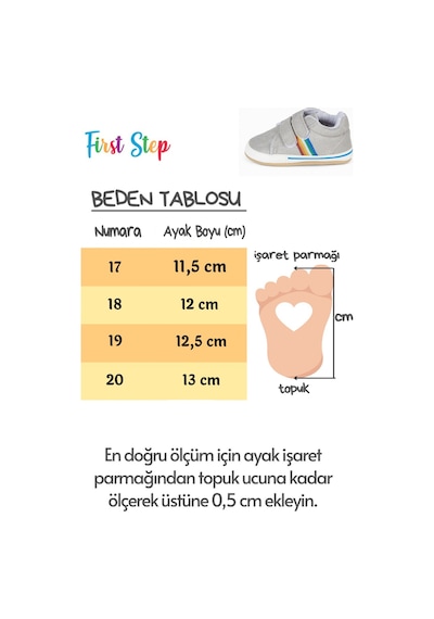 Gri Renkli Şeritli Cırt Cırtlı Erkek Bebek Patik-g-2351 Gri
