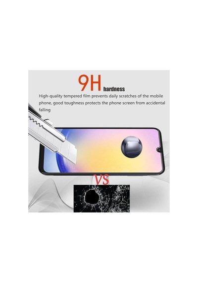 Samsung Galaxy A25 Ekran Cam Koruyucu Kırılmaz Kavisli Hd 9d Tamperli Glas Screen Protector Çizilmez