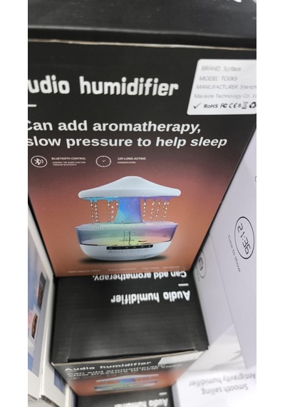 Çeşithane Yağmur Efektli Aroma Difüzör Bluetooth Hoparlör Led Işıklı Hava Nemlendirici