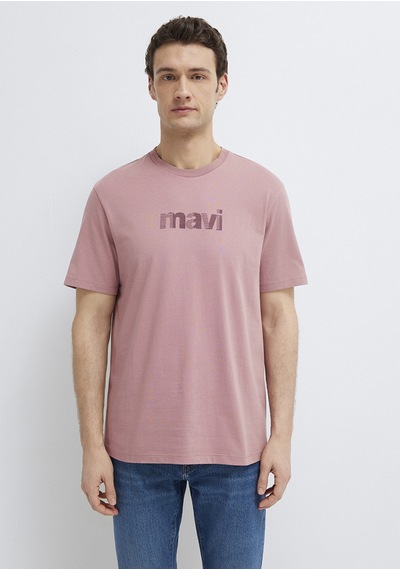 Mavi - Mavi Logo Baskılı Pembe Tişört 0612936-70948