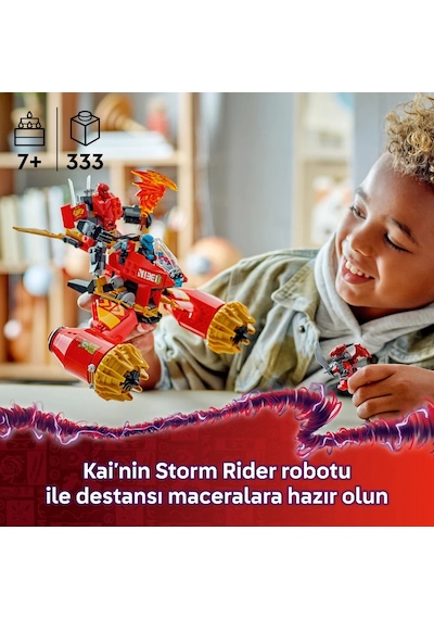 LEGO® NINJAGO® Kai’nin Robot Fırtına Aracı 71830 - 7 Yaş ve Üzeri Çocuklar için Yaratıcı Oyuncak Yapım Seti (333 Parça)