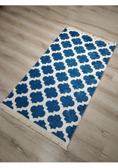 Yamalıhome Style M7505Moda Maça Mavi 80X150 Cm Baskı Kilim