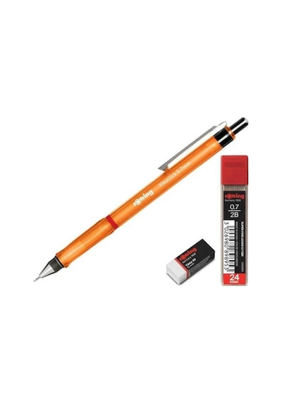 Rotring Visuclick 0.7 Uçlu Kalem Seti Uç ve Silgi Turuncu