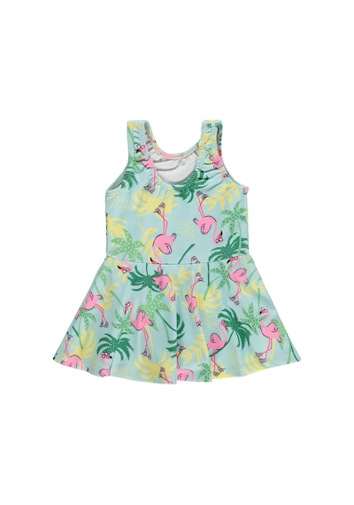 Civil Girls Flamingo Baskılı 2-12 Yaş Mayo - Yeşil Mint