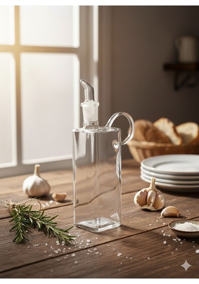 Morponi Borosilikat Cam Eleganze Yağlık & Sosluk 400 Ml 1 Adet Şeffaf