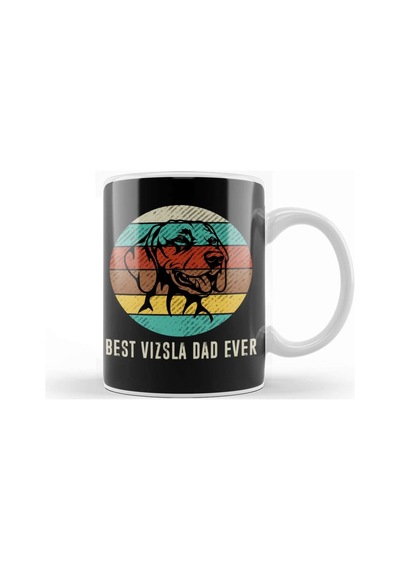 Vintage Best Vizsla Dad Ever Father's Day Gift Kupa Bardak Porselen Karışık