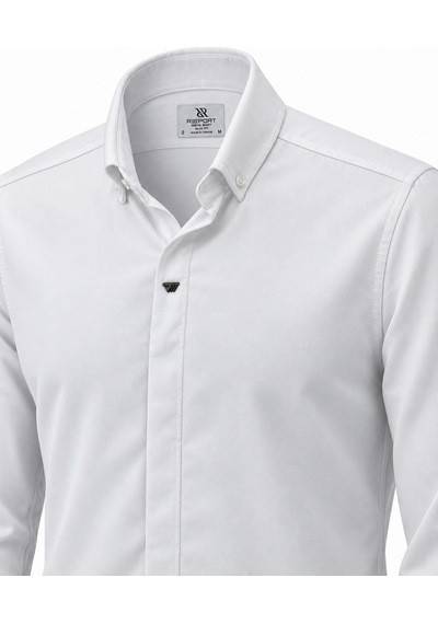 Classics Men Re Port Uzun Kol Slim Fit Erkek Kapalı Patlı Gömlek - 7791 Beyaz
