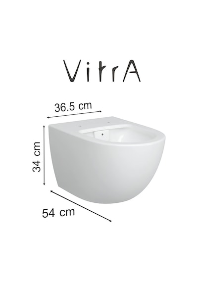 VitrA Sento Rim-ex Asma Klozet Slim Kapak 7748b003-0559, VitrA Gömme Rezervuar Set 768-1851 Beyaz