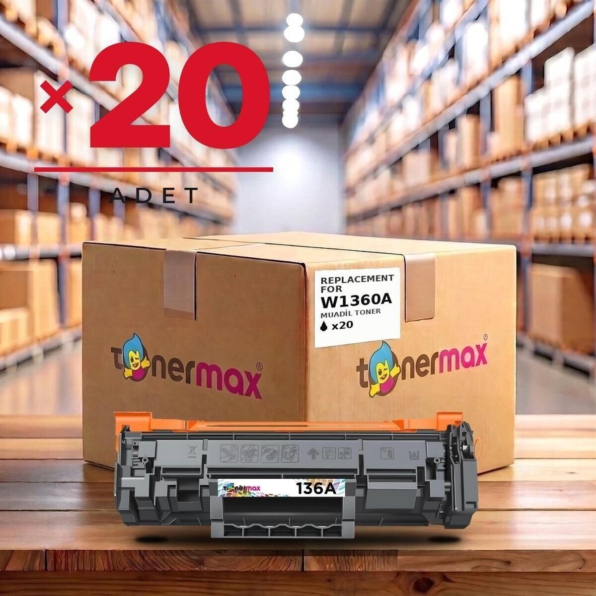 Hp Laserjet Mfp M236sdw Uyumlu  Toner Çipli W1360a 20'li 1.150 Sayfa
