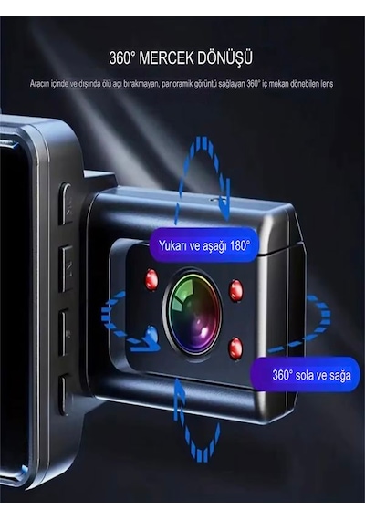 Wi-fi 1080p Araç İçi Kamera 5mp, 170 Açı, Araba Kamerası G-sensör, Döngü Kayıt, 150mah Batarya