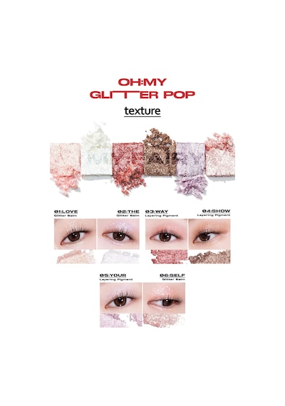 About Tone 6’Lı Yoğun Glitter Paleti Oh My Glitter Pop 02 My Fairy 02 My Faıry