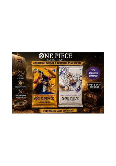 Cantex Tech One Piece Card Game Booster White And Yellow Pack 2 Paket Trading Cards - 20 Kart Ingilizce Versiyon