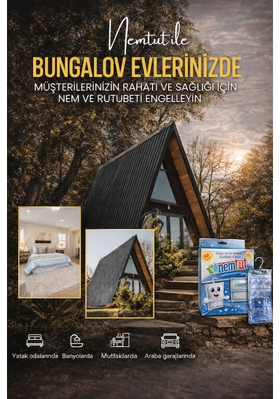 Nem Alıcı Rutubet Giderici 2 Kg 4'li Paket Koku Ve Küf Önleyici
