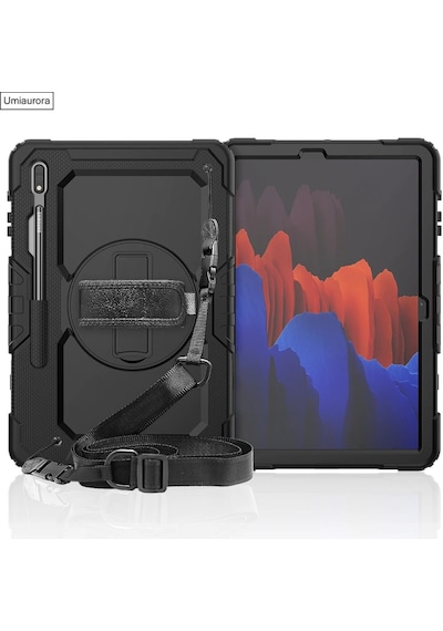Samsung Galaxy Tab S9 Fe Plus / S9 Plus 12.4inç Uyumlu Kılıf Defender Askılı Pars Case Fuji X610 X810