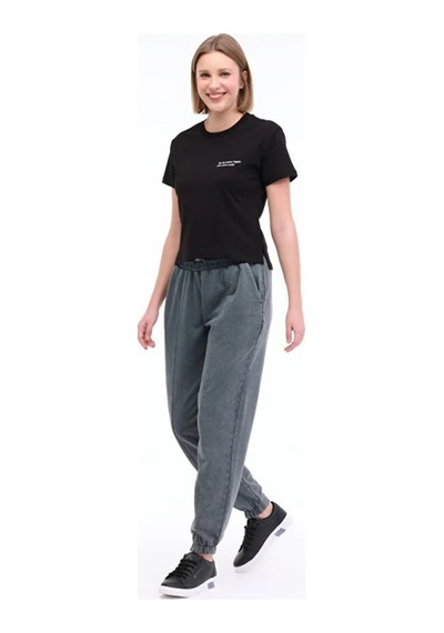 Lumberjack Wl Anna 11 5fx T-shirt Siyah Kadın Kısa Kol Tişört 101931824 SIYAH