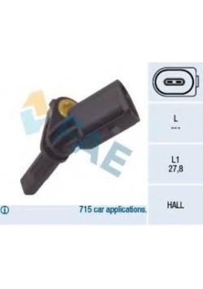 FAE 78064 TEKERLEK HIZ SENSÖRÜ GOLF 5-JETTA 3-PASSAT-T5-T6-CADDY