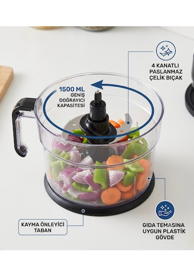 Sunny Merlin SN5BLD35 1500 W Multi Blender Set