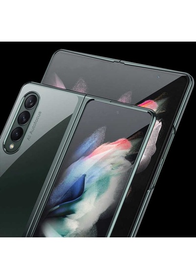 Galaxy Z Fold 3 Kılıf Zore Kıpta Metal Görünümlü Ince Kılıf
