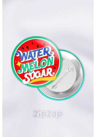 Twinkling Watermelon Çanta Süsü İğneli Buton Rozet Seti 1 Adet Tekli