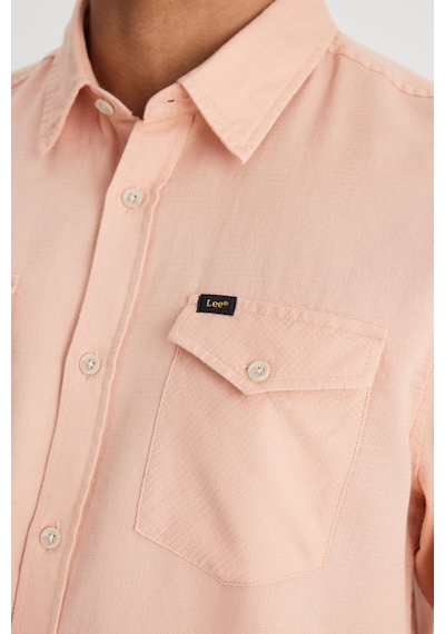 Lee Regular Fit Normal Kesim Pamuk Açık Pembe Gömlek L241262590 Açık Pembe