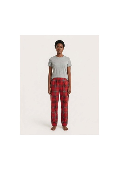 Aura Collections Kadın Pamuklu Lastikli Bel Pijama Altı Soft Örme Mevsimlik Ev Pantolonu Rahat Siyah